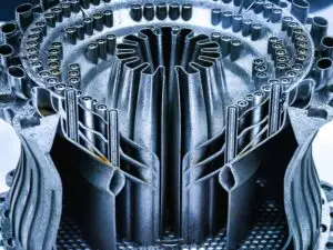 Complex metal component produced with industrial 3D printing 3D Print Capabilities Page