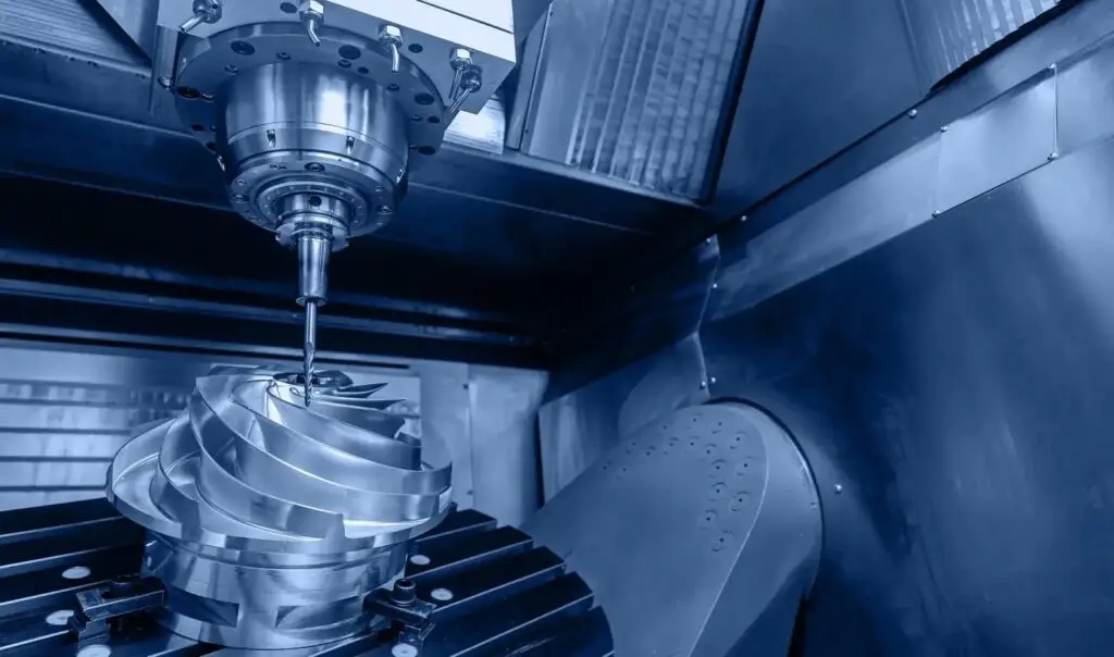 Five-axis CNC milling a metal impeller CNC Machining Services CNC Machining Page